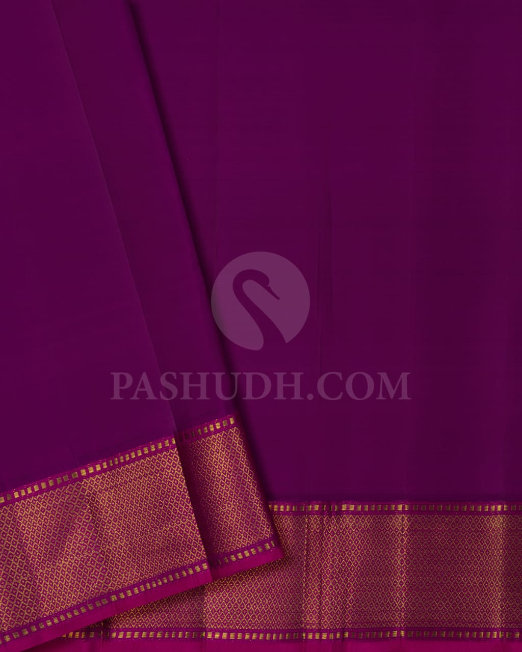 Violet With Magenta Kanjivaram Silk Saree-DJ372(A)