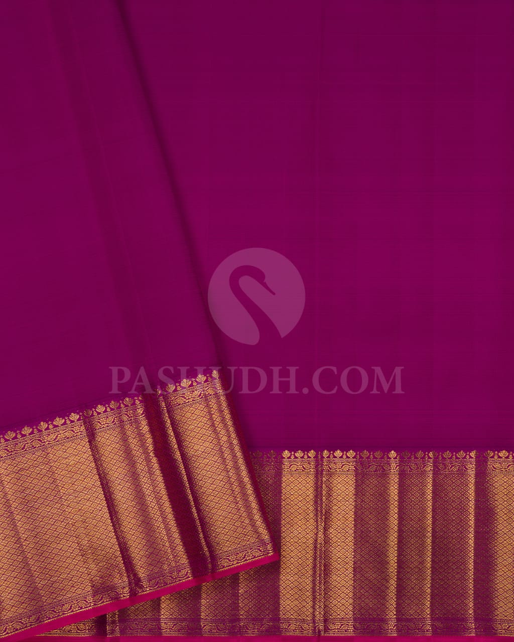 Orange Shot Pink With Magenta Kanjivaram Silk Saree-D549(B)