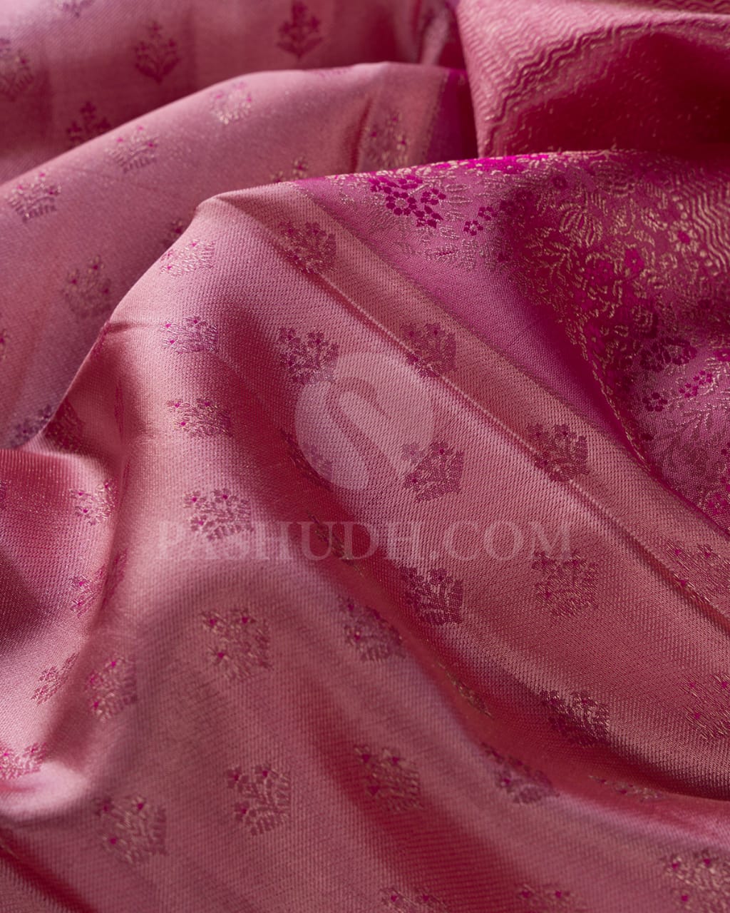 Baby Pink And Onion Pink Kanjivaram Silk Saree-D640(A)