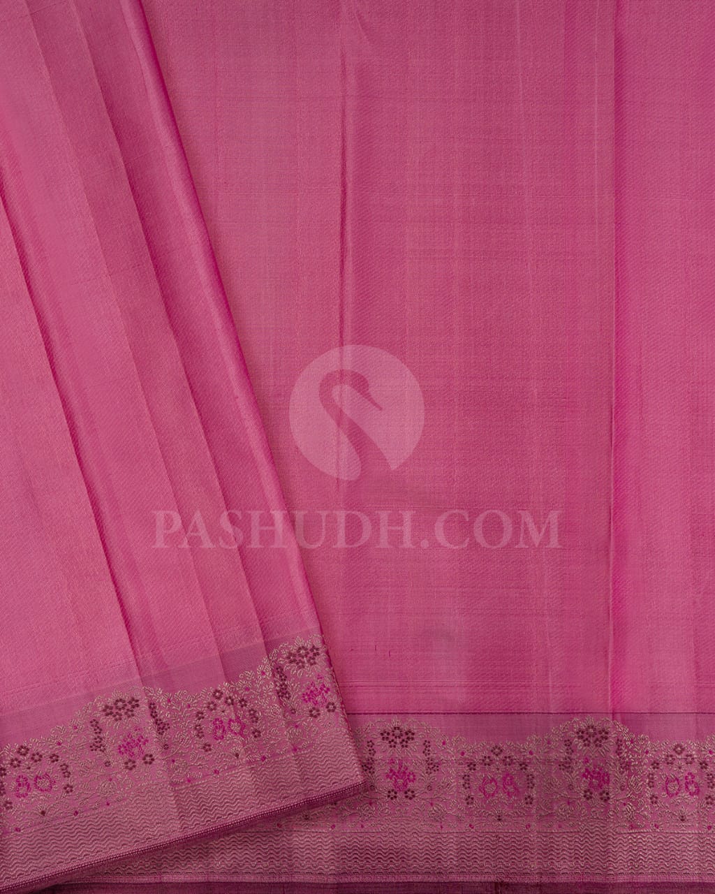 Baby Pink And Onion Pink Kanjivaram Silk Saree-D640(A)