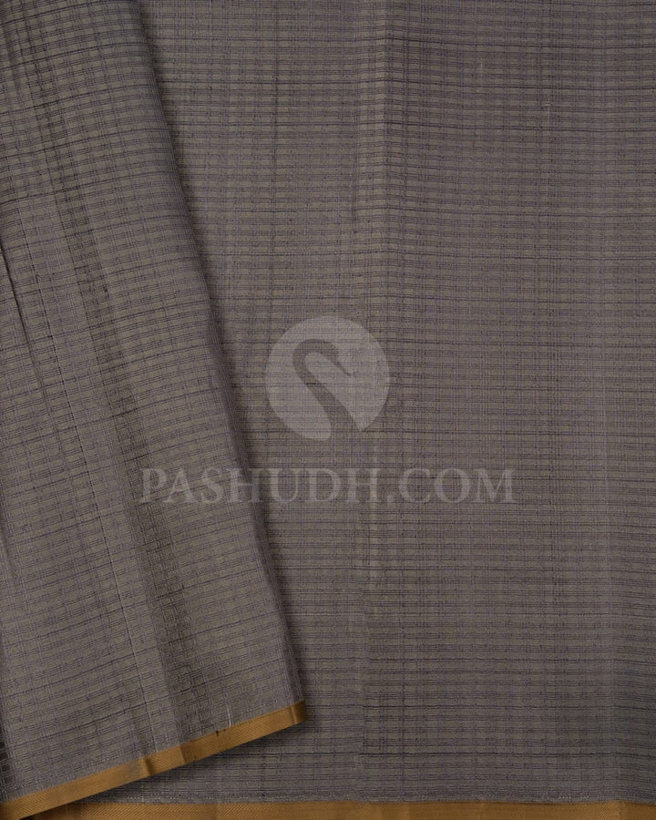 Black And Ivory Kanjivaram Silk Saree-DJ374(A)
