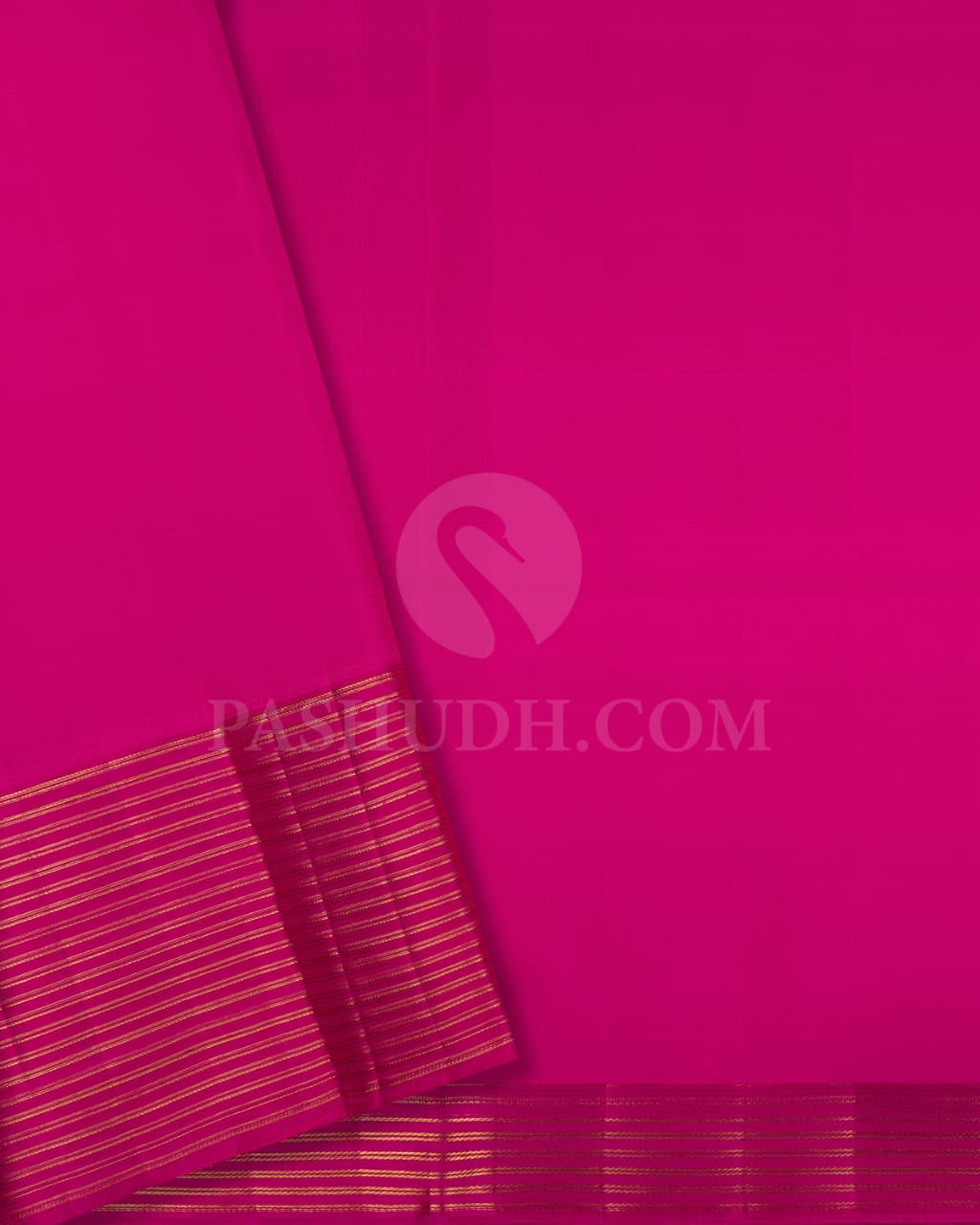 Peachy Pink And Hot Pink Kanjivaram Silk Saree-D633(A)