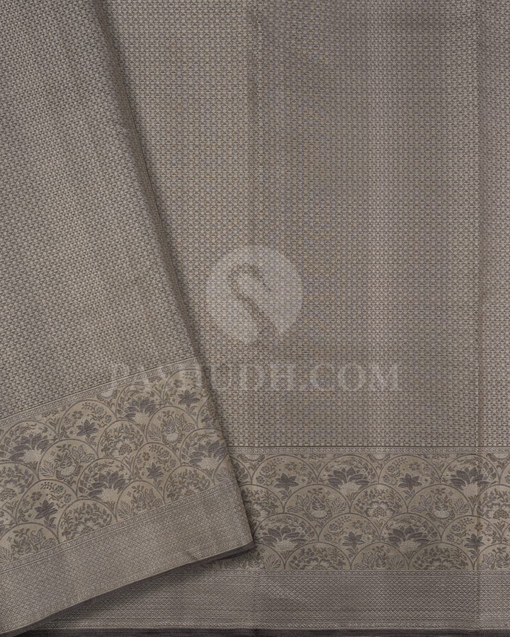 Cream Kanjivaram Silk Saree-D630(B)