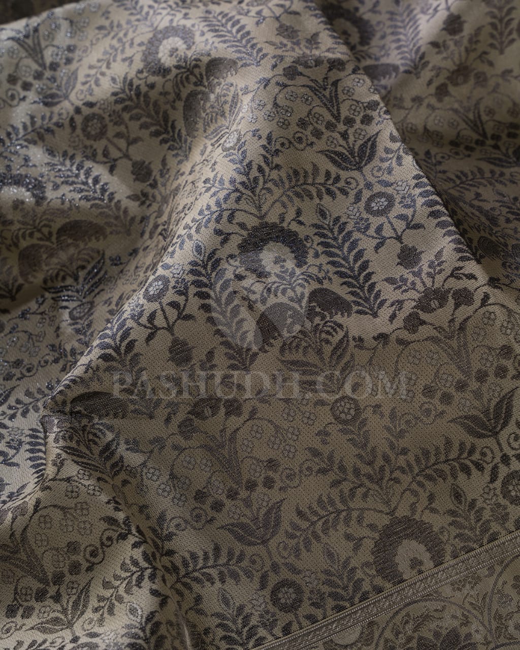 Cream Kanjivaram Silk Saree-D630(B)