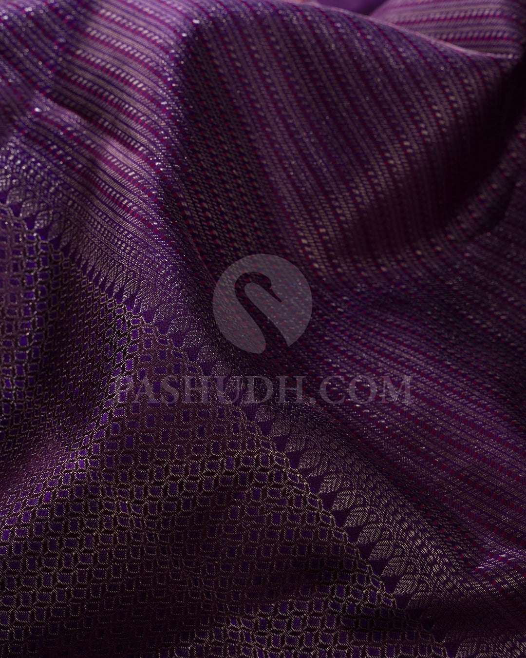 Royal Purple Kanjivaram Silk Saree-D639(A)