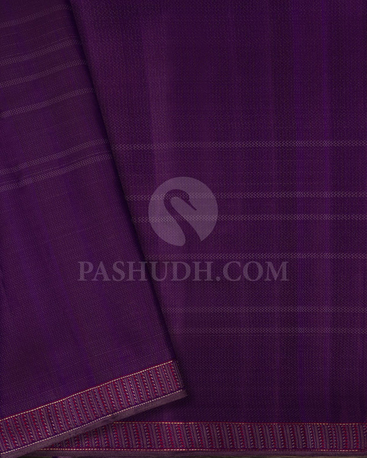Royal Purple Kanjivaram Silk Saree-D639(A)