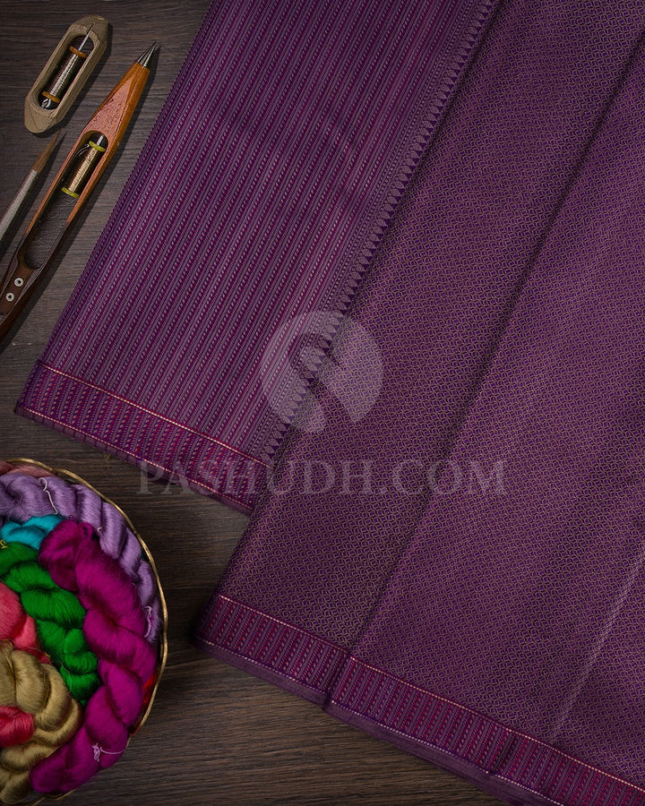 Royal Purple Kanjivaram Silk Saree-D639(A)