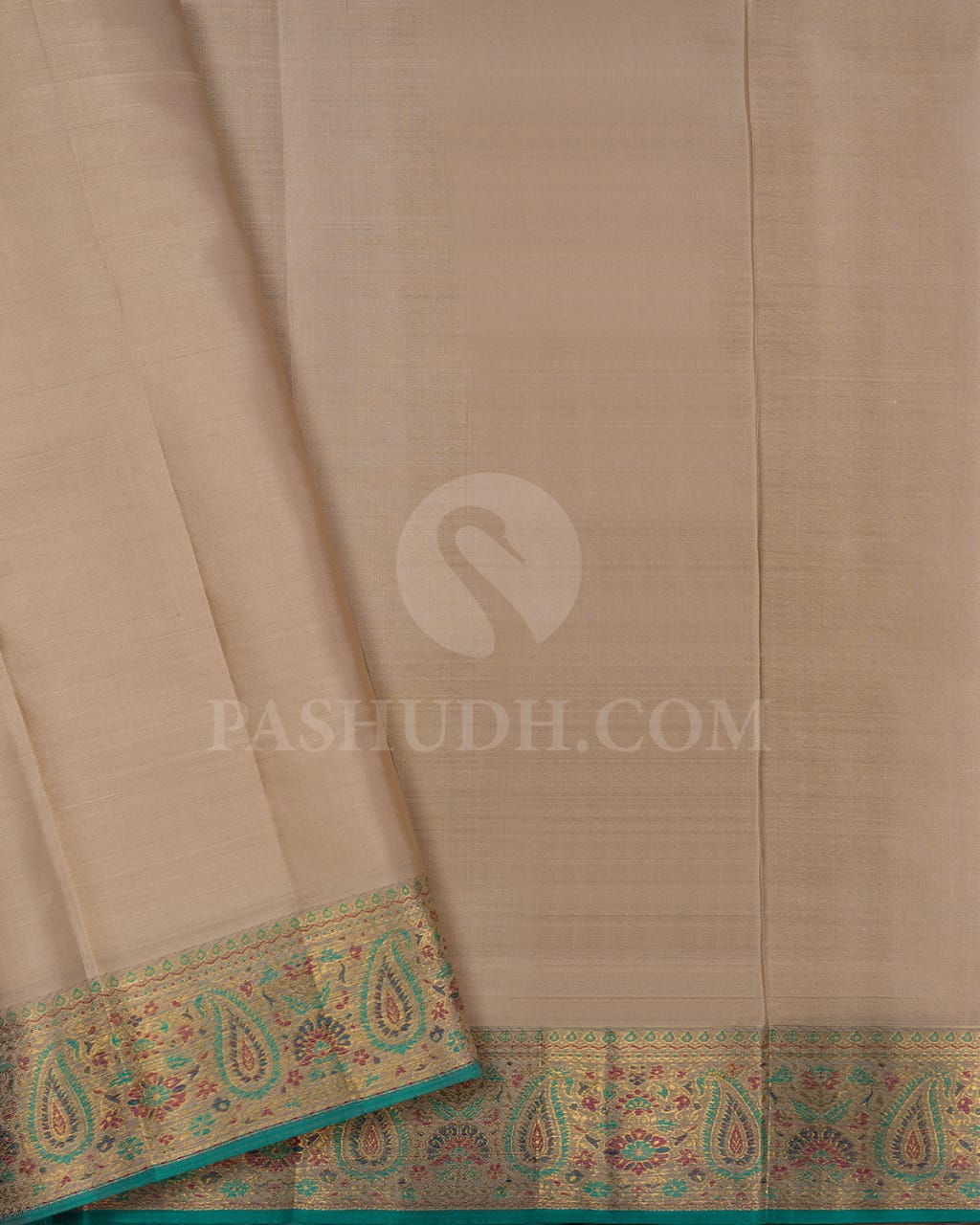 Ivory Kanjivaram Silk Saree-DJ359(D)