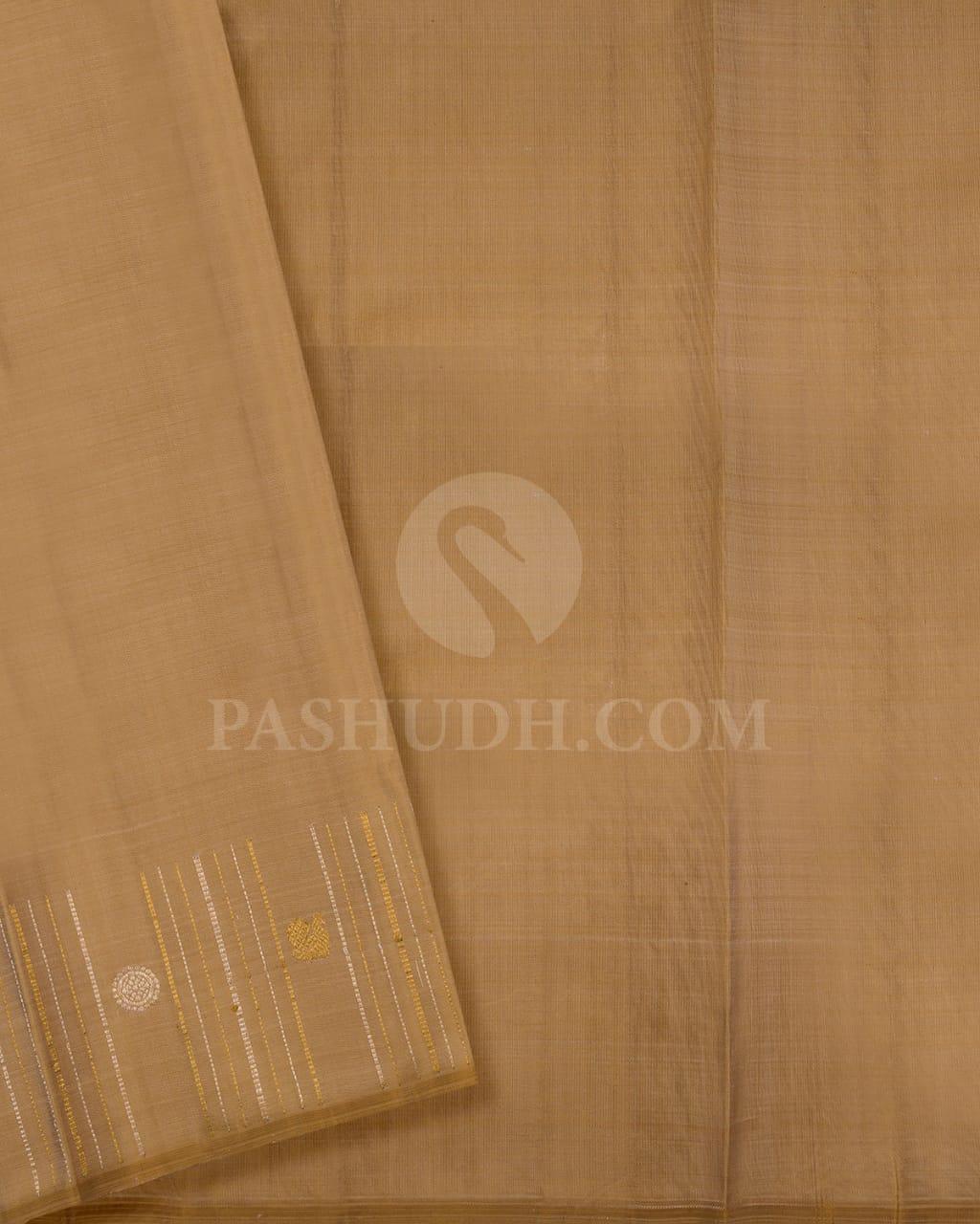 Black And Gold Beige Kanjivaram Silk Saree-S1478(B)