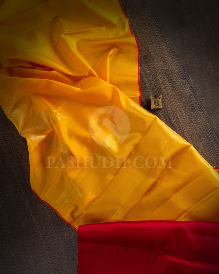Orange And Red Kanjivaram Silk Saree-S1425(E)