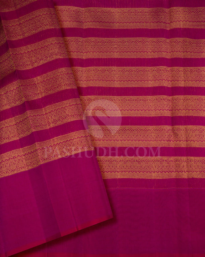 Antique Gold Zari Shimmer Organza Kanjivaram Silk Saree-S1475(B)