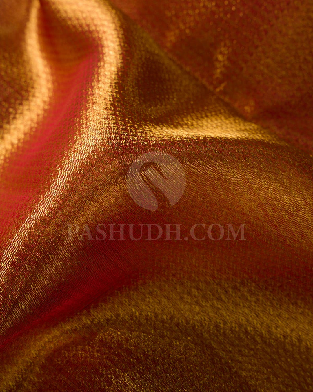 Antique Gold Zari Shimmer Organza Kanjivaram Silk Saree-S1475(B)