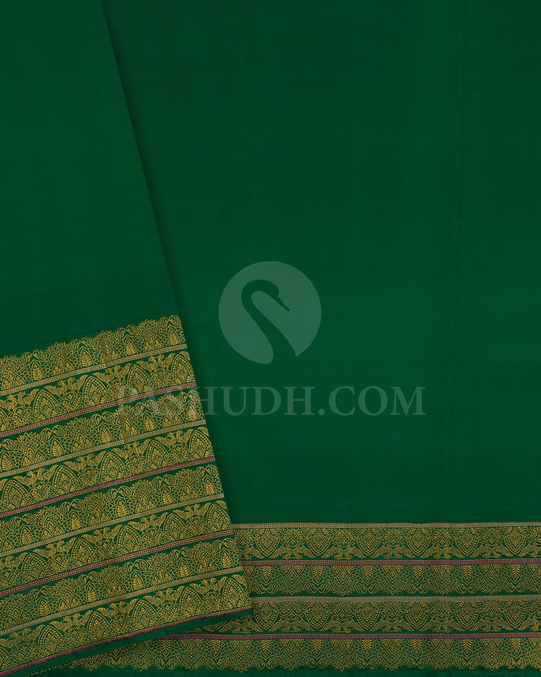 Gold Shimmer Organza Kanjivaram Silk Saree-S1332(E)