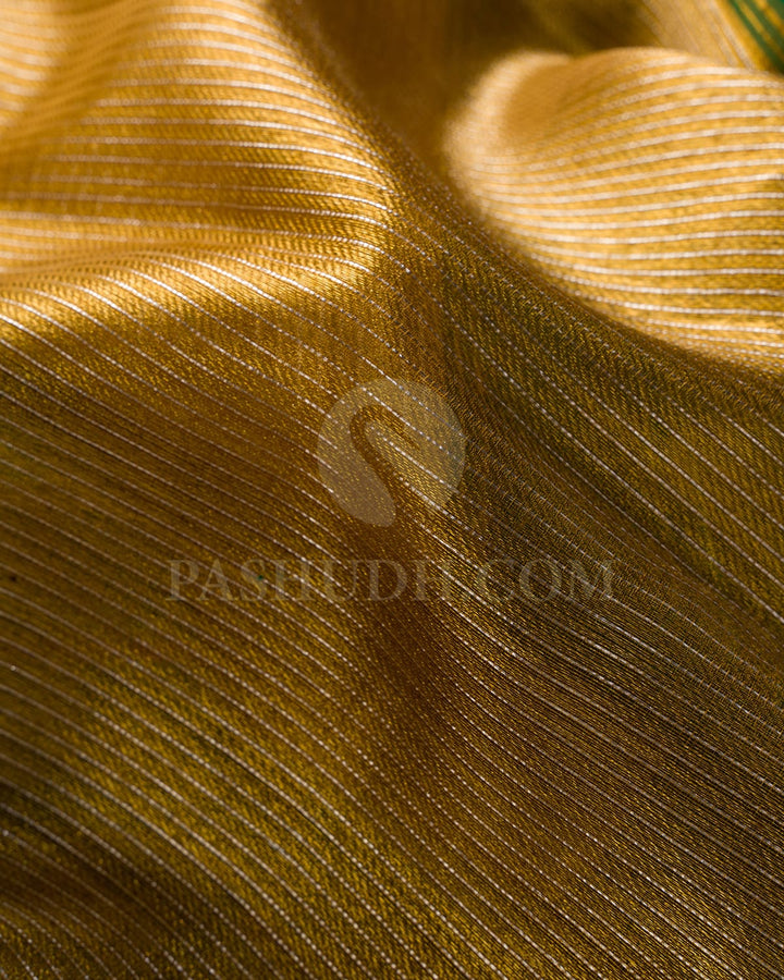 Gold Shimmer Organza Kanjivaram Silk Saree-S1332(E)