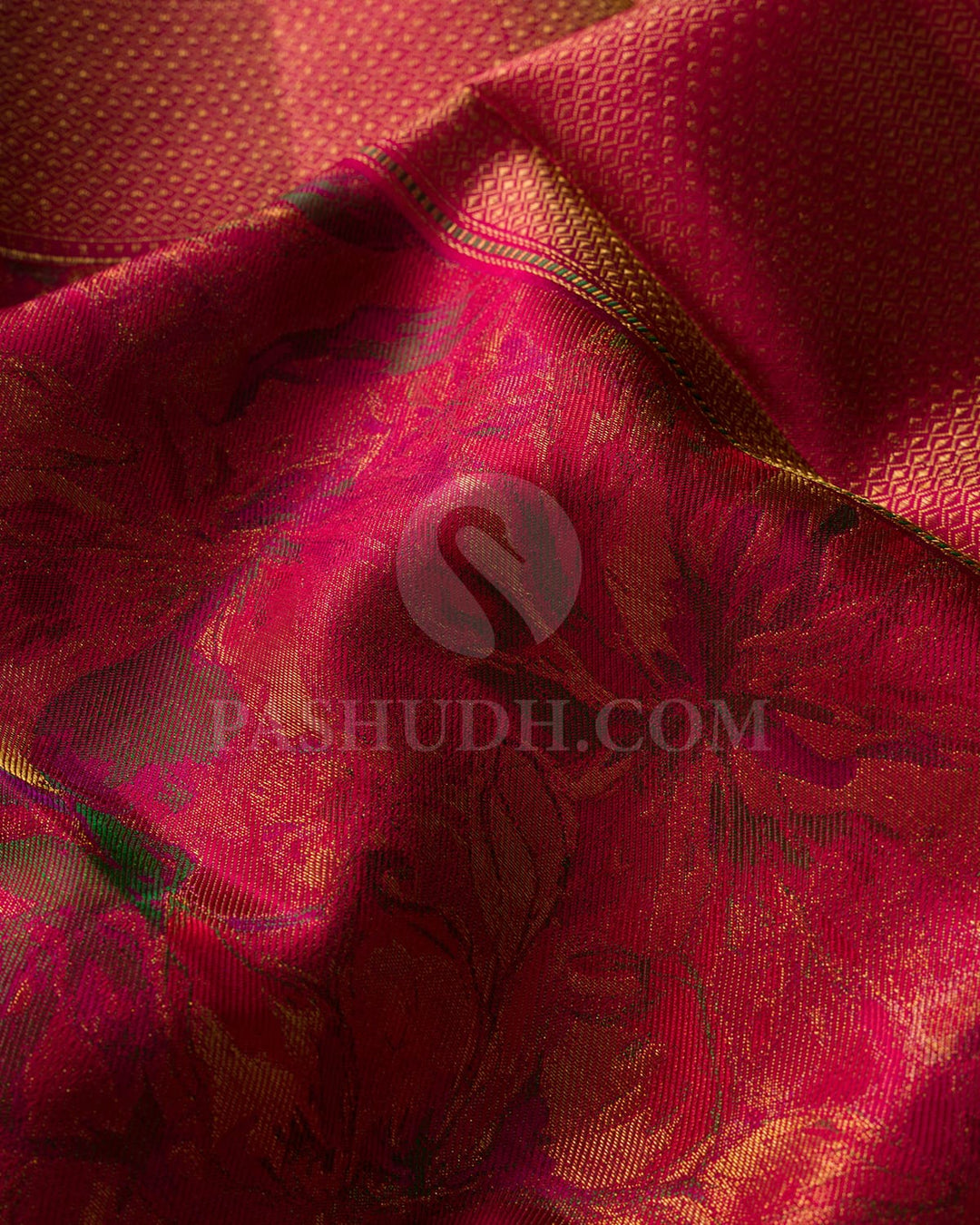 Raspberry Pink Kanjivaram Silk Saree-DJ355(H)