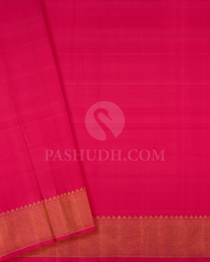 Watermelon Pink Kanjivaram Silk Saree-S1485(A)