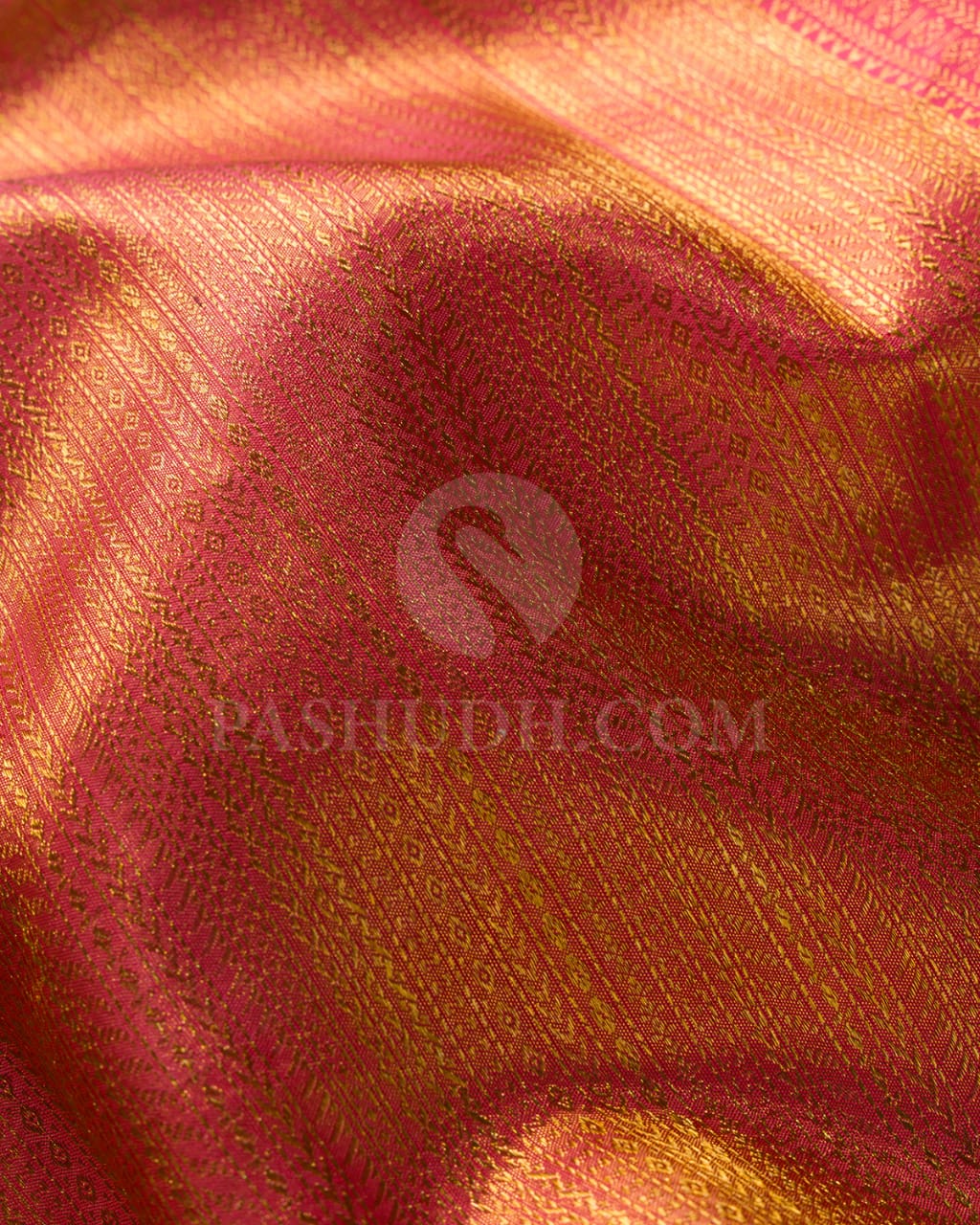 Watermelon Pink Kanjivaram Silk Saree-S1485(A)