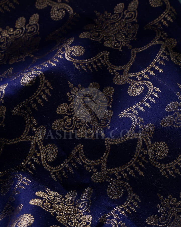 Royal Blue And Turquoise Blue Kanjivaram Silk Saree-S1048(I)