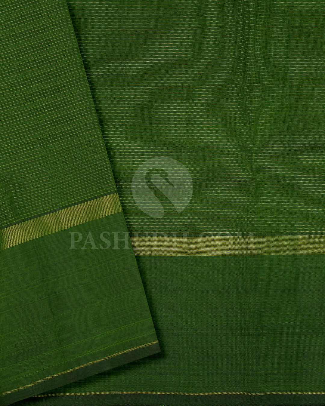 Hunter Green Pure Zari Kanjivaram Silk Saree-SP160