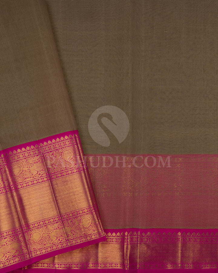 Sage Green Organza Kanjivaram Silk Saree-SP174