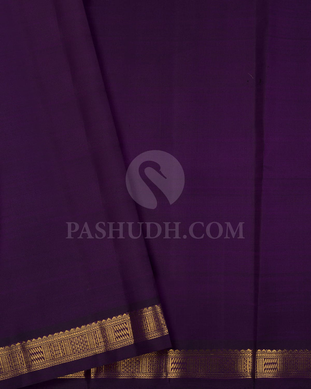 Pista Green And Purple Pure Zari Kanjivaram Silk Saree-SP187