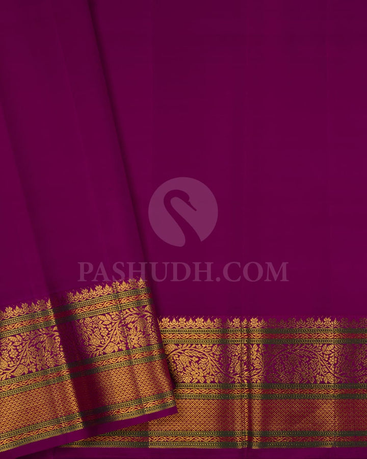 Mild Baby Pink And Magenta Kanjivaram Silk Saree-S1159(C)