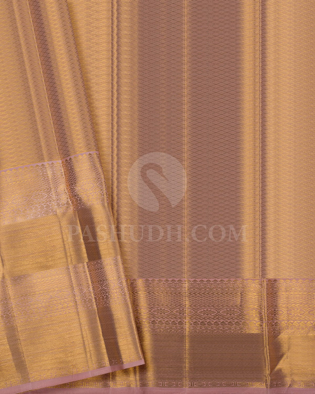 Pastel Baby Pink Tissue Kanjivaram Silk Saree-SP135