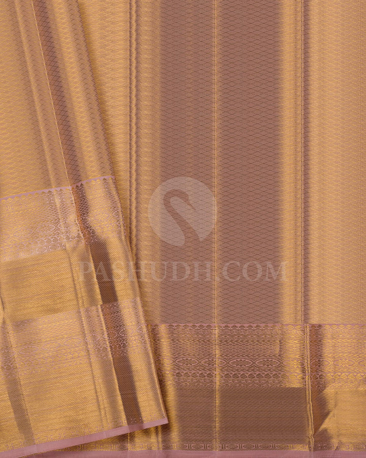Pastel Baby Pink Tissue Kanjivaram Silk Saree-SP135