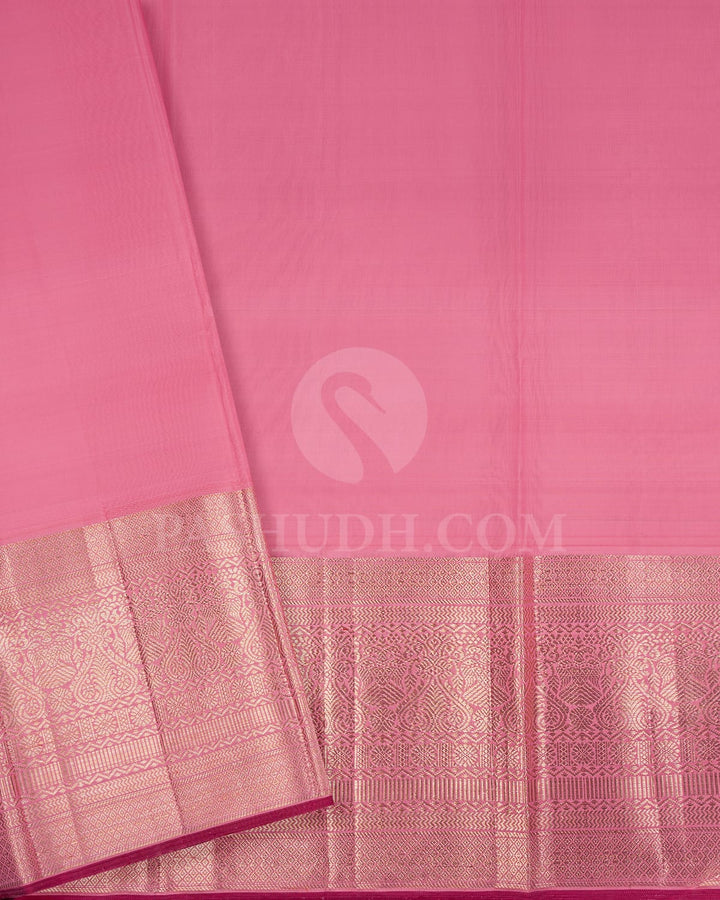 Purple And Baby Pink Kanjivaram Silk Saree-S1479(A)