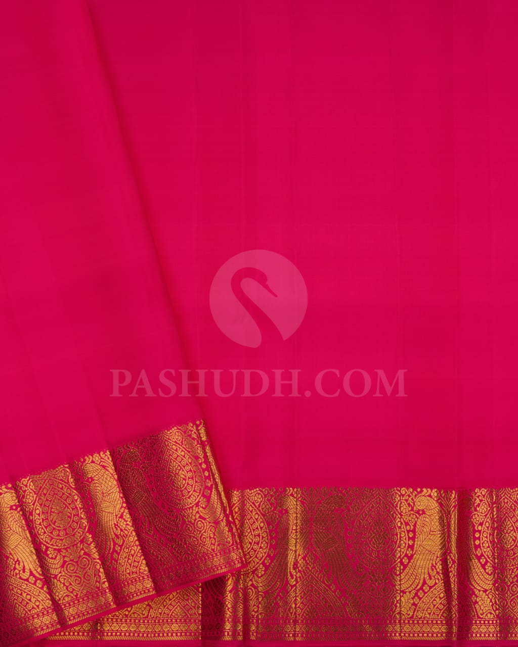 Peacock Blue And Bright Pink Kanjivaram Silk Saree-S1366(B)