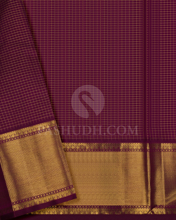Sky Blue And Chestnut Brown Kanjivaram Silk Saree-SP159
