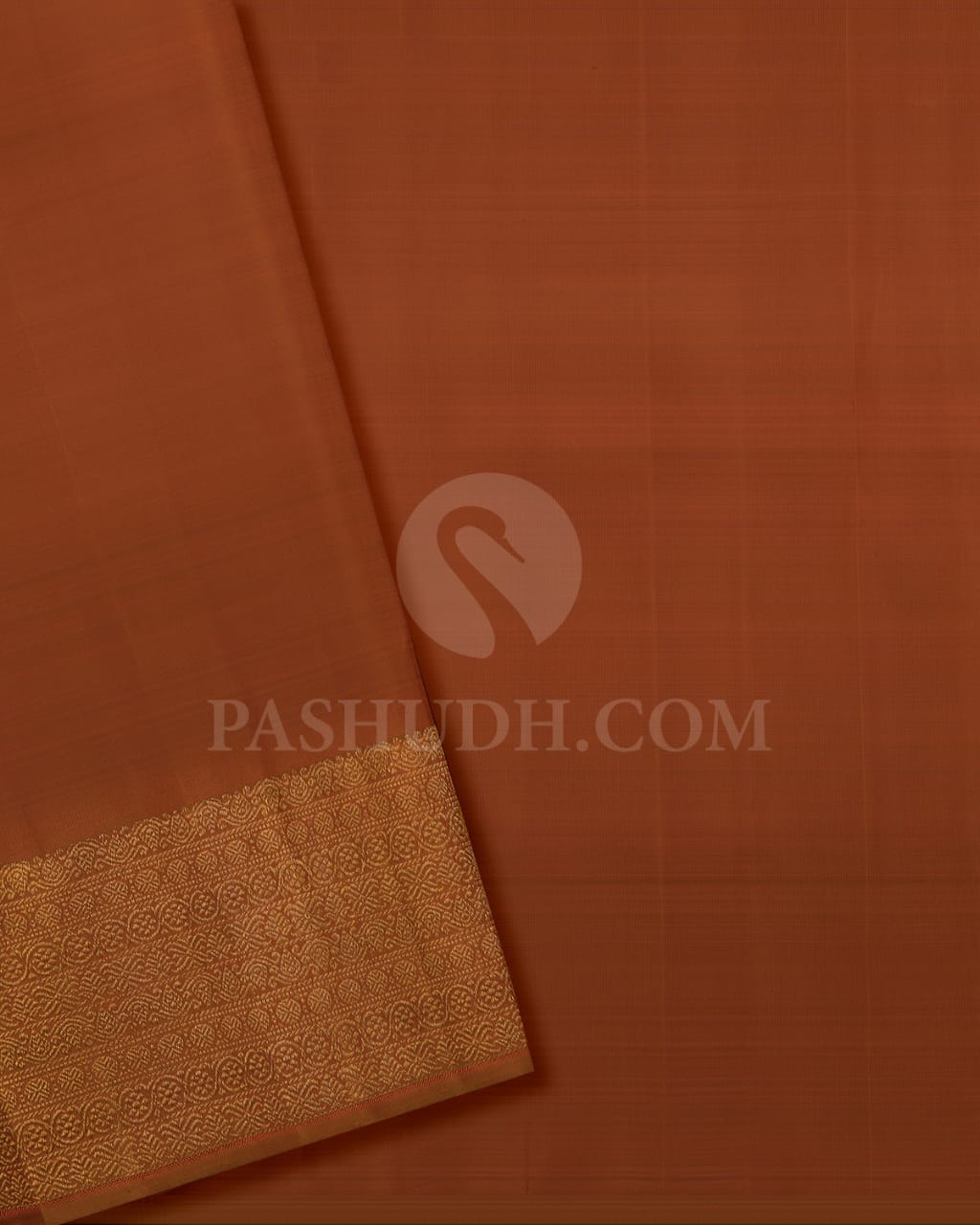 Bronze Brown Pure Zari Kanjivaram Silk Saree-SP186