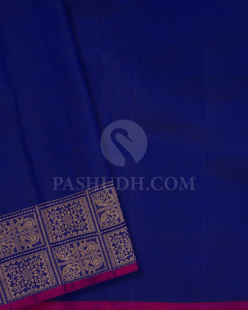 Royal Blue Kanjivaram Silk Saree-S1477(A)