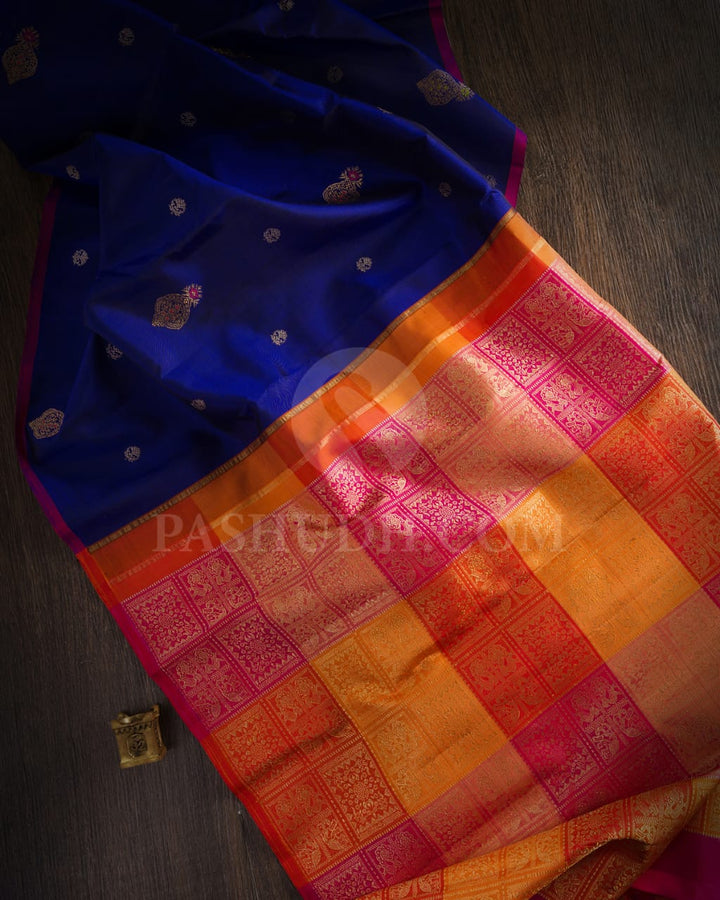 Royal Blue Kanjivaram Silk Saree-S1477(A)