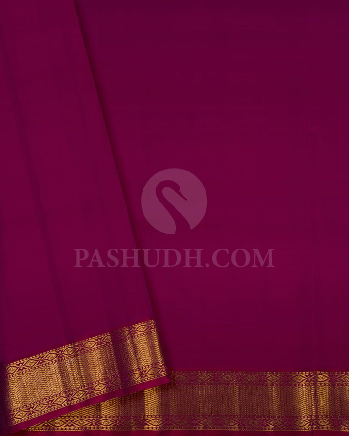 Sky Blue And Rouge Pink Kanjivaram Silk Saree-S1490(A)