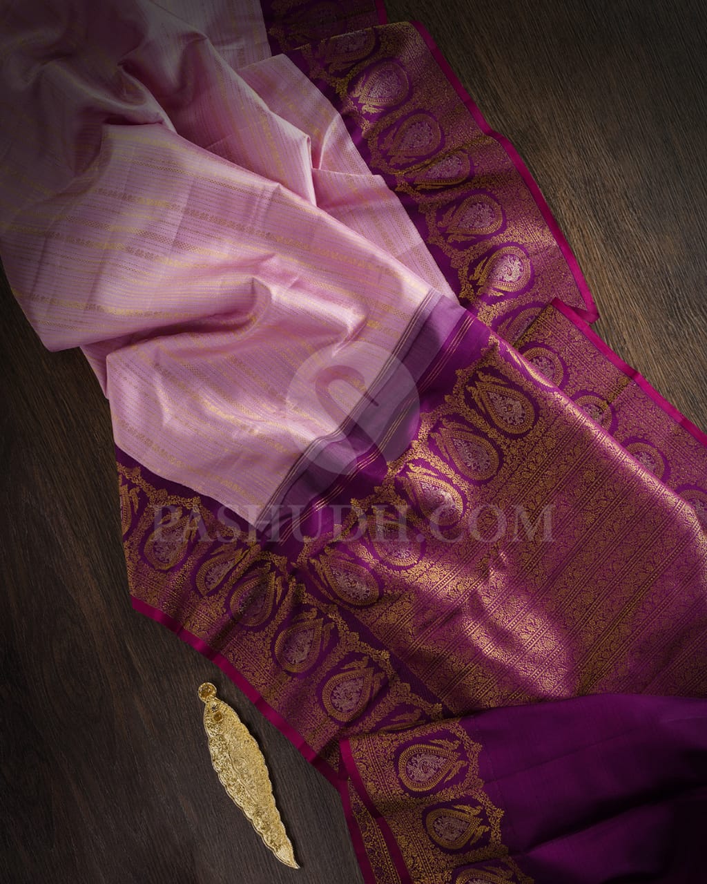 Lilac And Purple Kanjivaram Silk Saree-S1486(A)