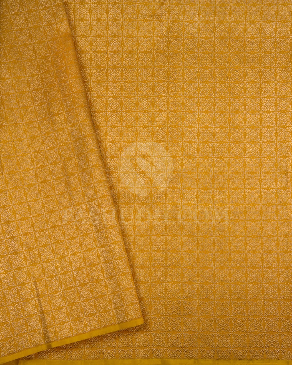 Baby Pink And Mustard Traditional Borderless Kanjivaram Silk Saree-S1487(A)