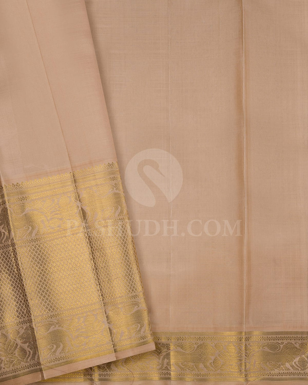 Red And Half White Kanjivaram Silk Saree-SP188