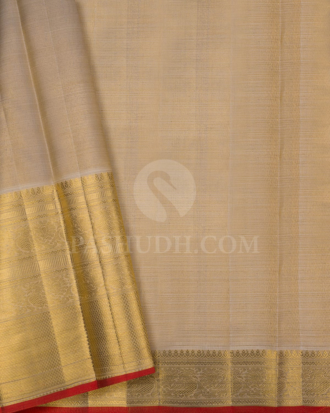 Half White Kanjivaram Silk Saree-SP157