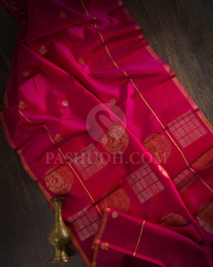 Rani Pink Kanjivaram Silk Saree-S1461(B)