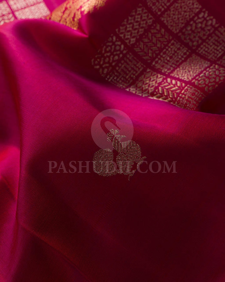 Rani Pink Kanjivaram Silk Saree-S1461(B)