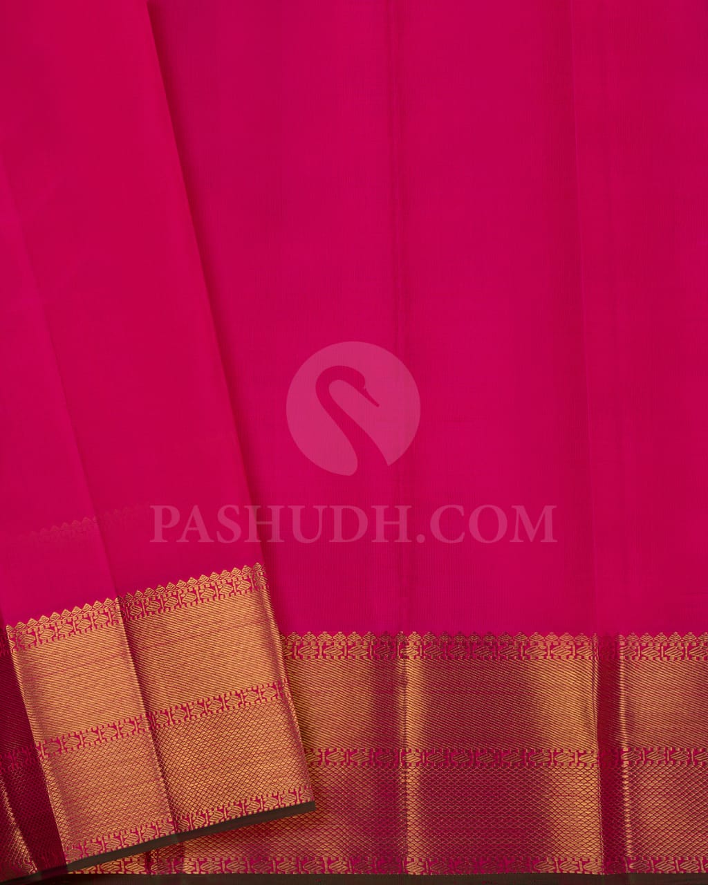 Rani Pink Pure Zari Kanjivaram Silk Saree-SP182