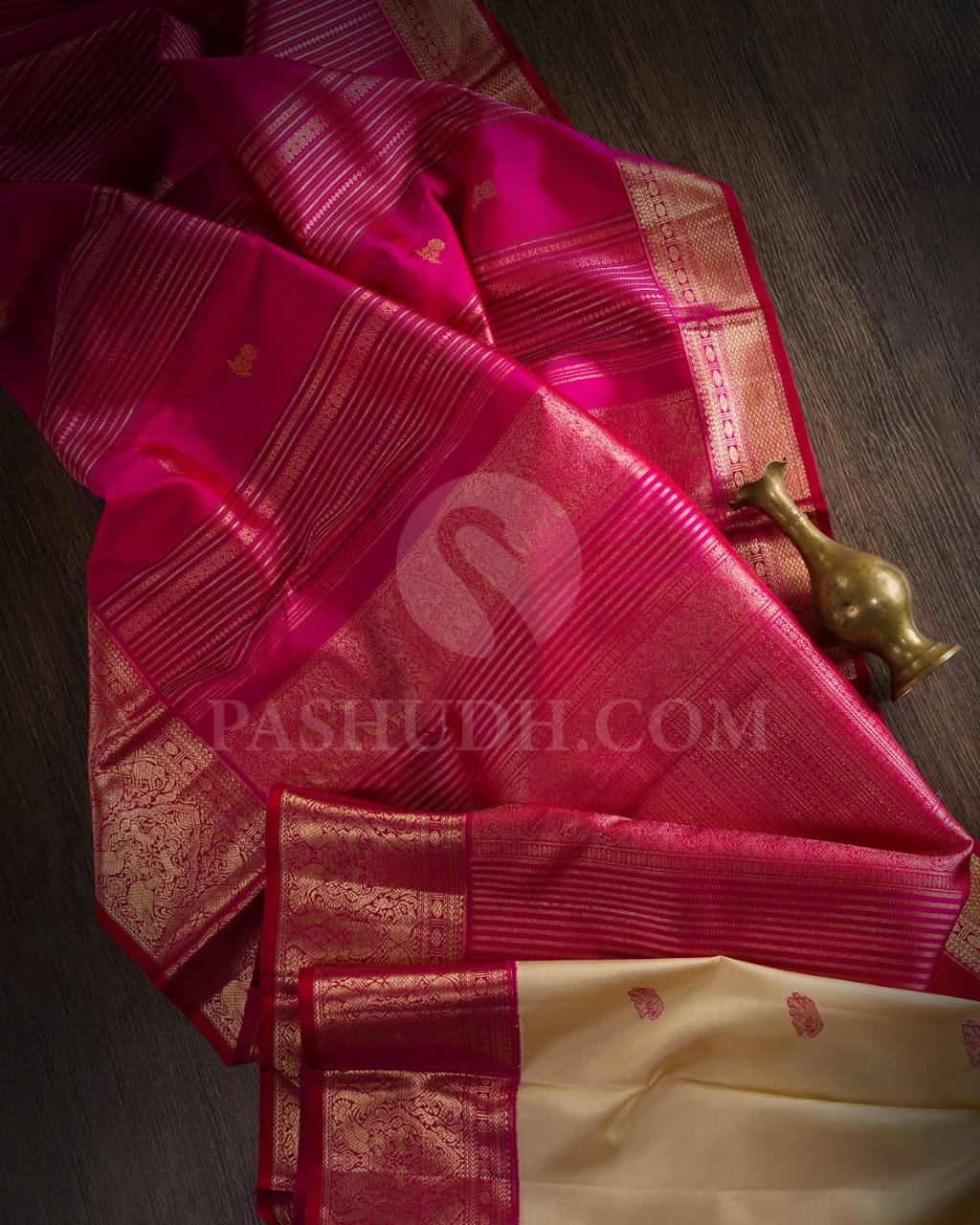 Rani Pink And Maroon Kanjivaram Silk Saree-S1482(A)
