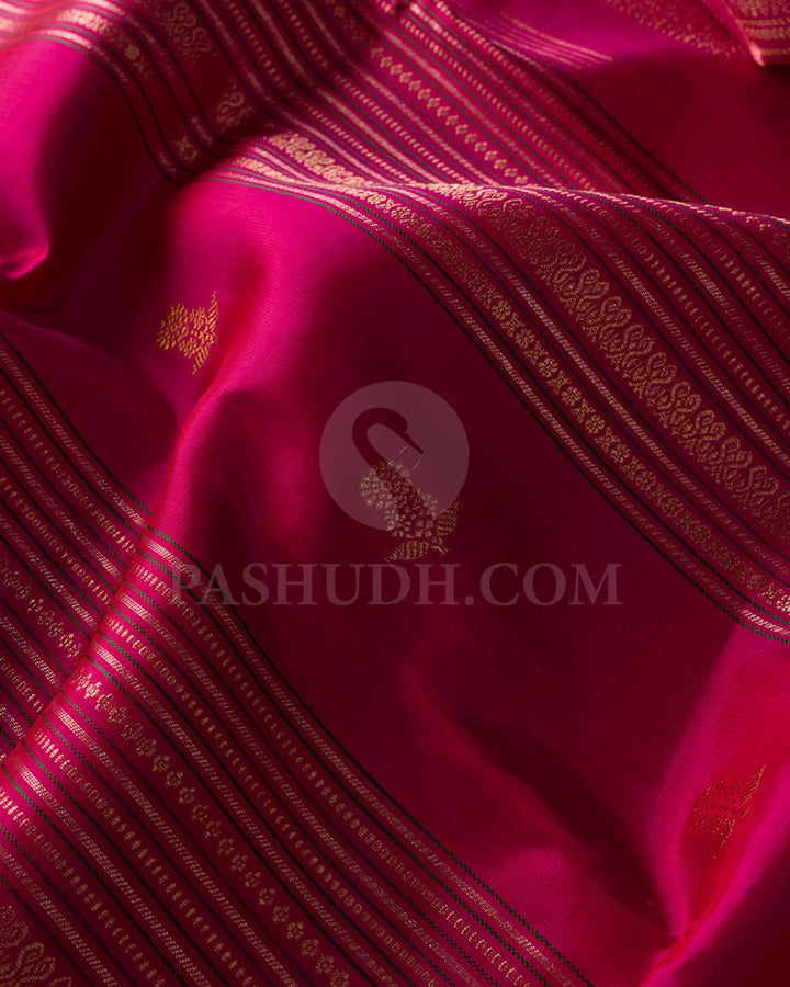 Rani Pink And Maroon Kanjivaram Silk Saree-S1482(A)
