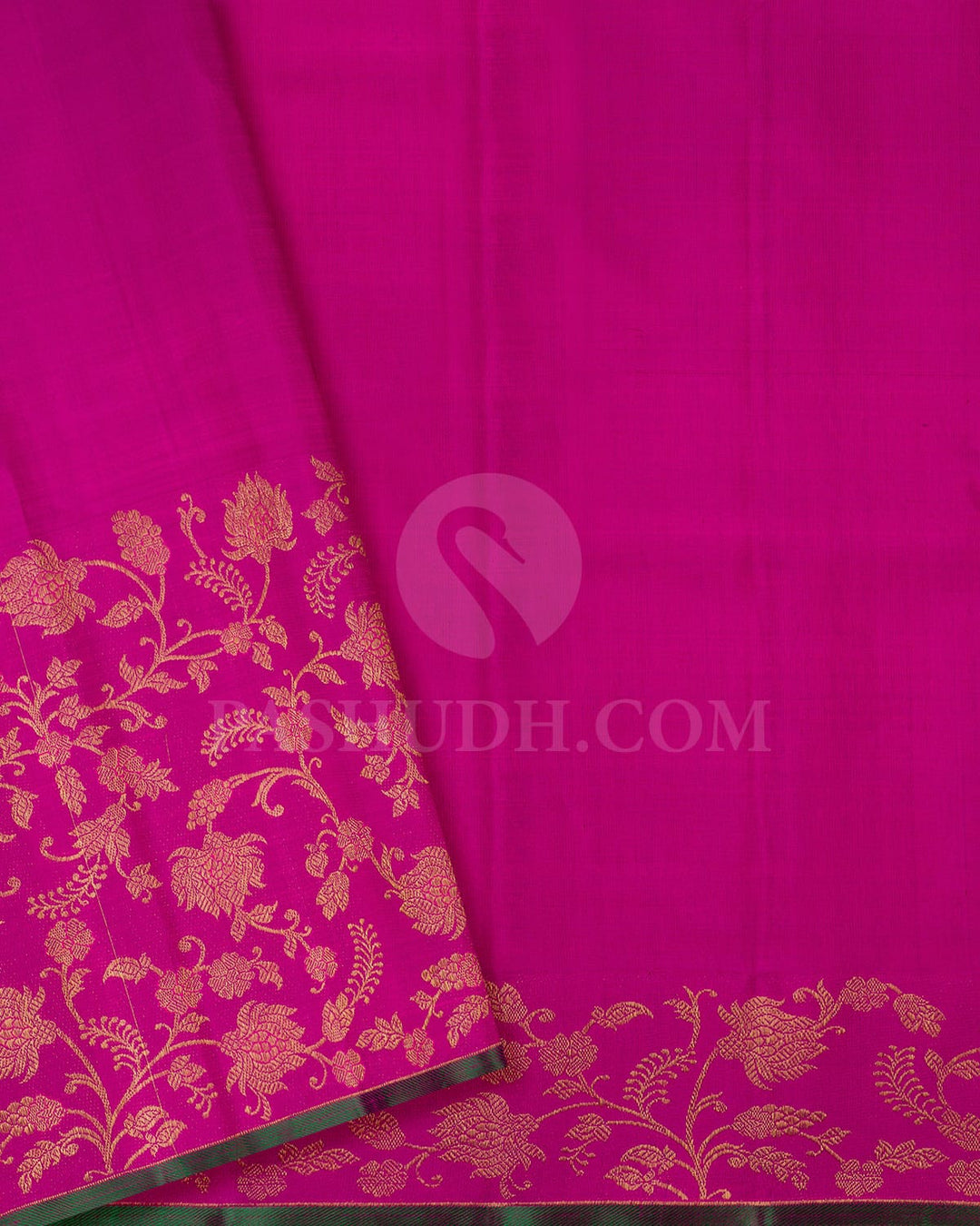 Sky Blue With Rani Pink Kanjivaram Silk Saree-S1070(J)