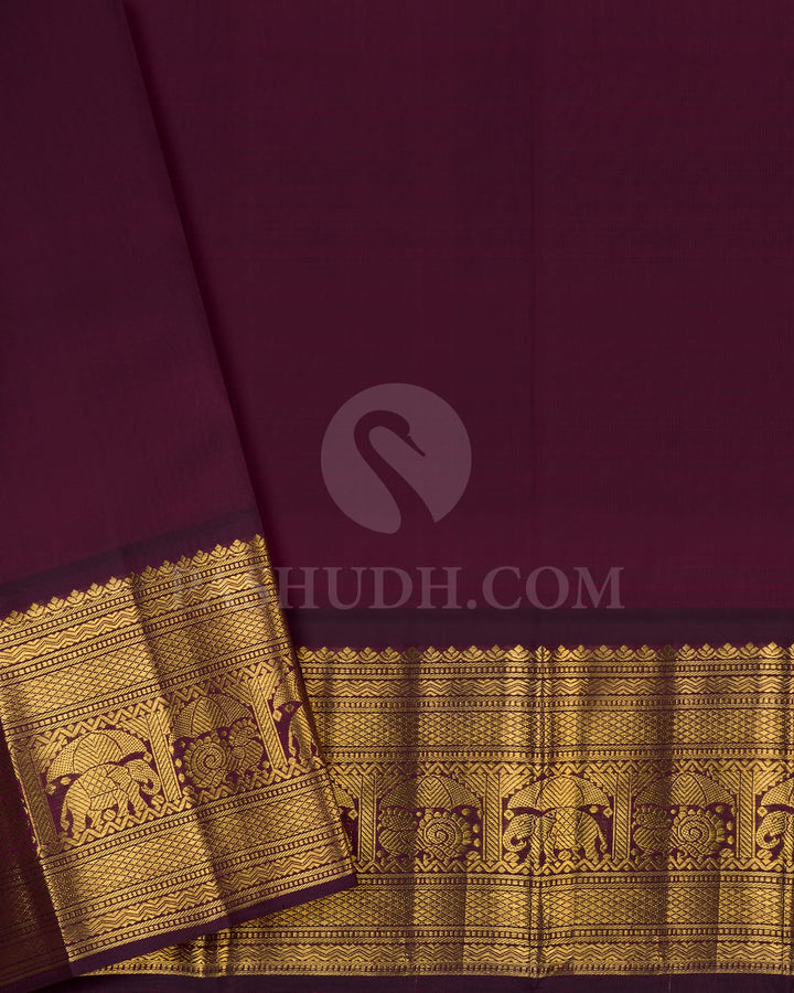 Paaku Color Organza Weave Kanjivaram Silk Saree -SP158