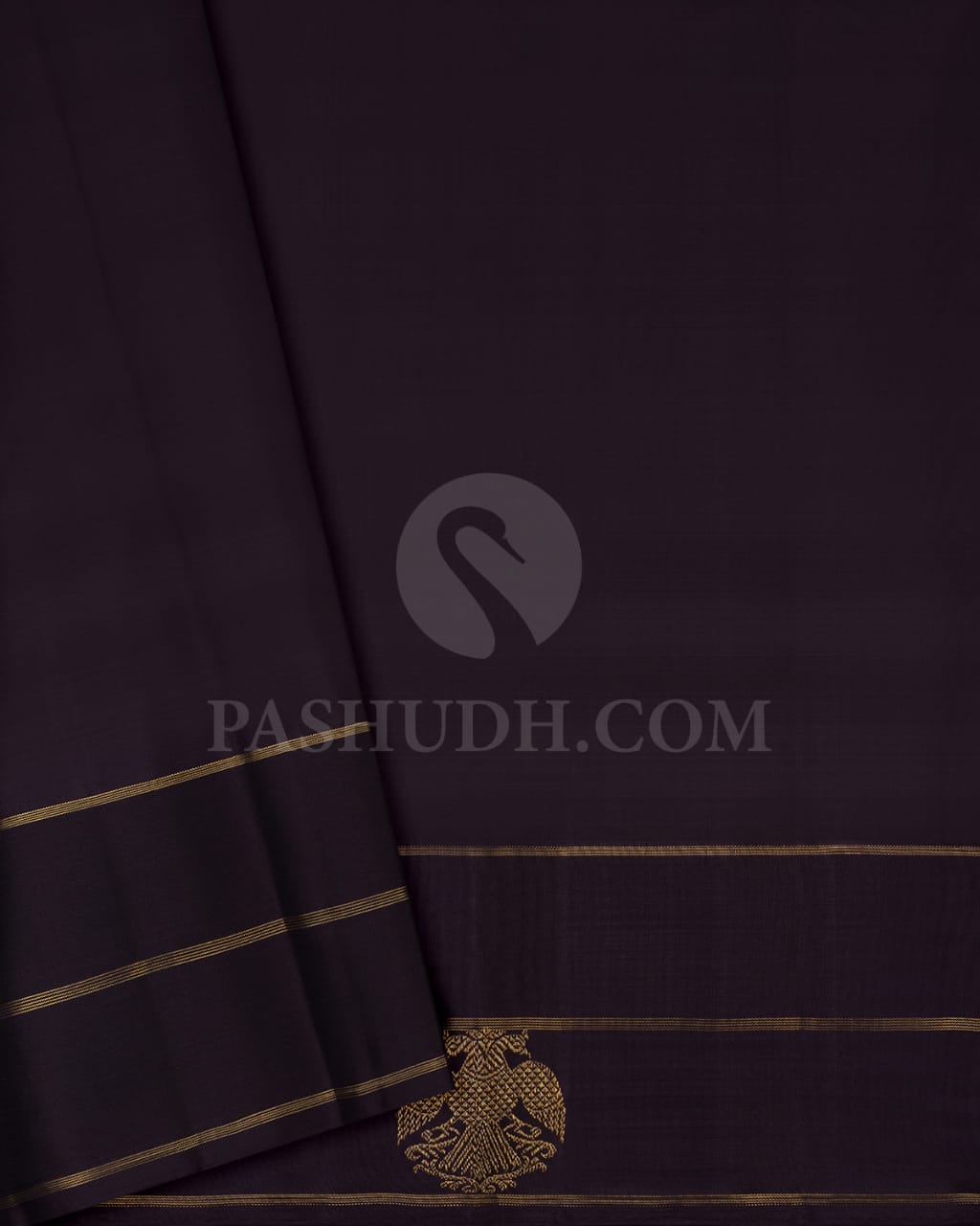 Olive Green And Deep Purple  Pure Zari Kanjivaram Silk Saree-SP161