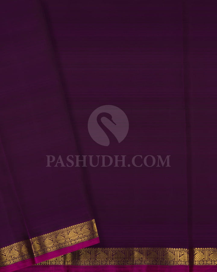 Purple Pure Zari Kanjivaram Silk Saree-SP167