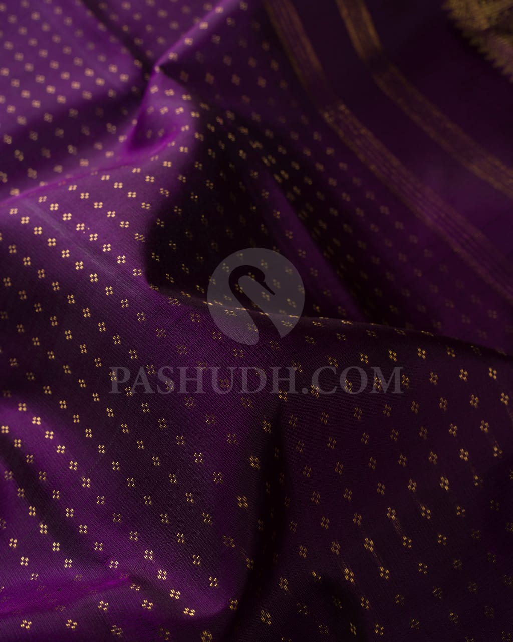 Purple Pure Zari Kanjivaram Silk Saree-SP167