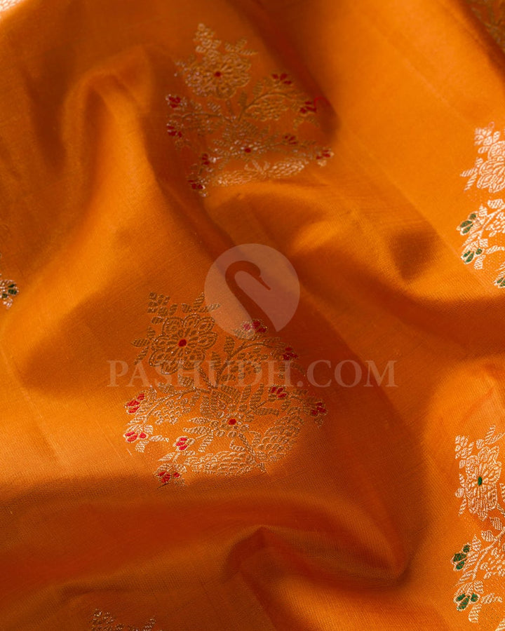 Orange And Purple Kanjivaram Silk Saree-S1510(A)